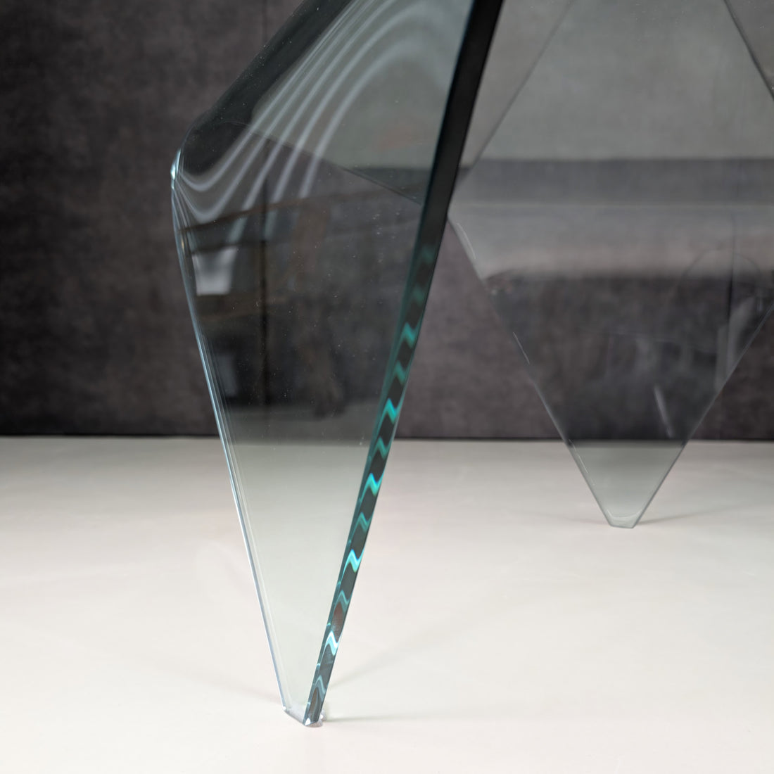 Italian FIAM Bent Glass Waterfall Coffee Table