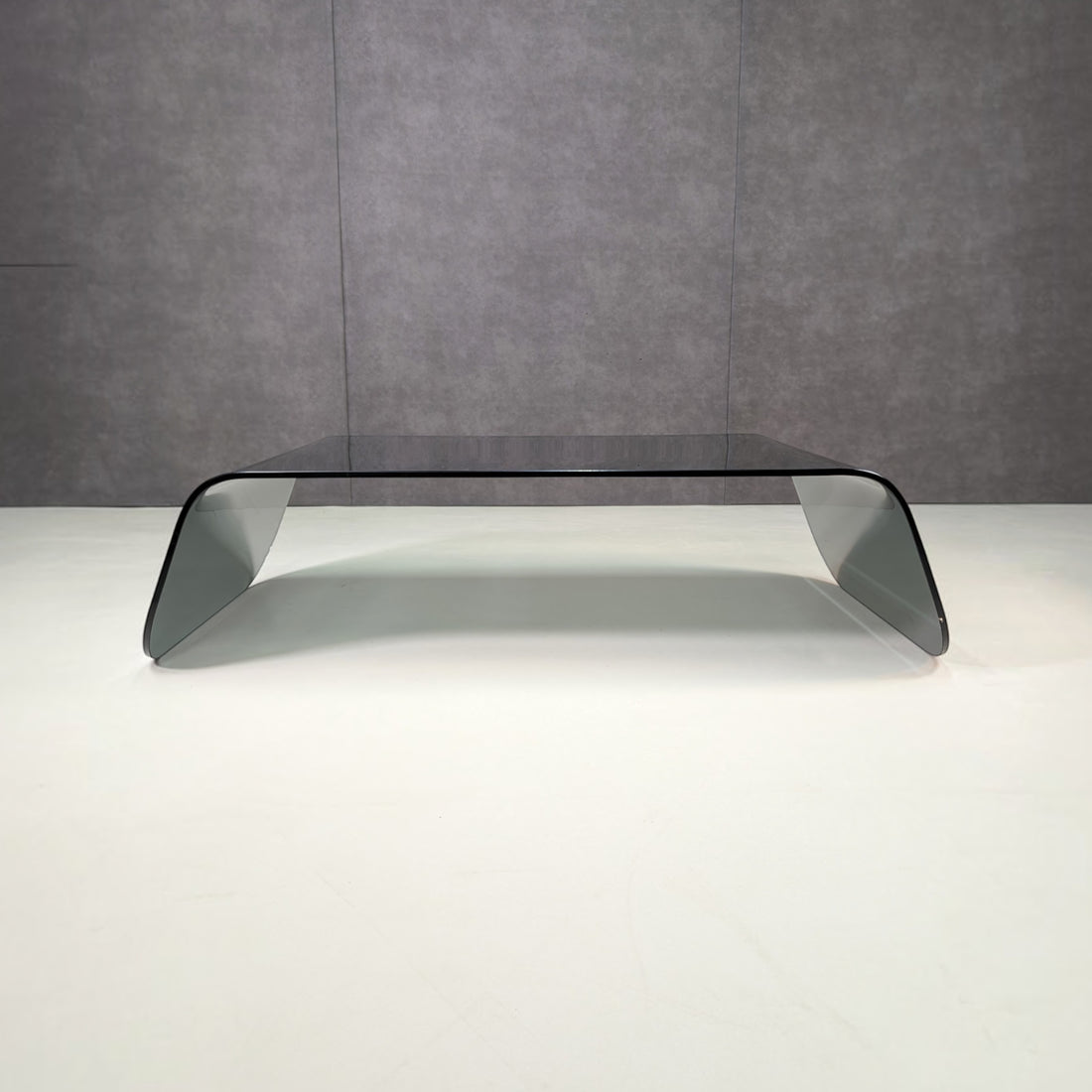 Fiam Style Black Smoked Glass Waterfall Coffee Table