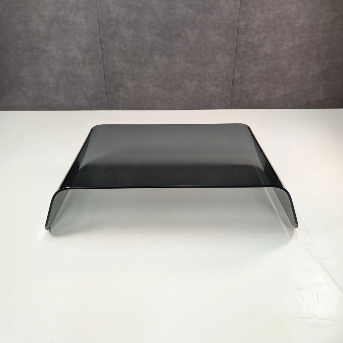 Fiam Style Black Smoked Glass Waterfall Coffee Table