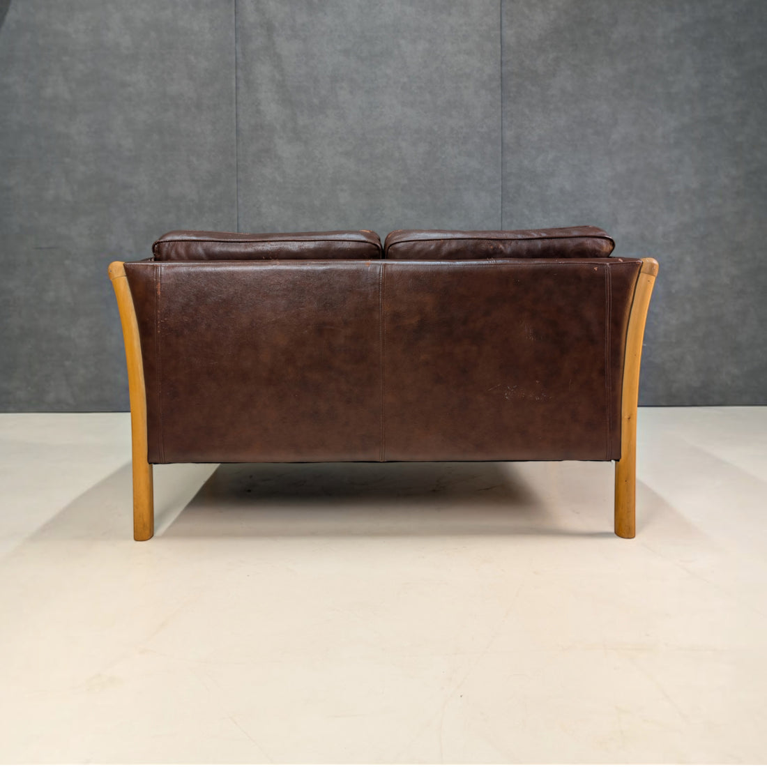 1960s Danish Stouby Oxblood Leather Sofa