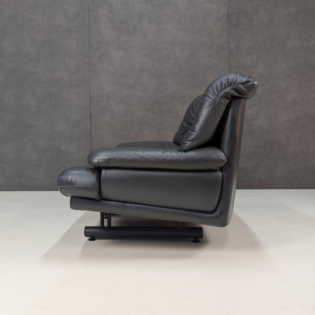 Two Late Twentieth Century Italian Leather Lounge Chairs