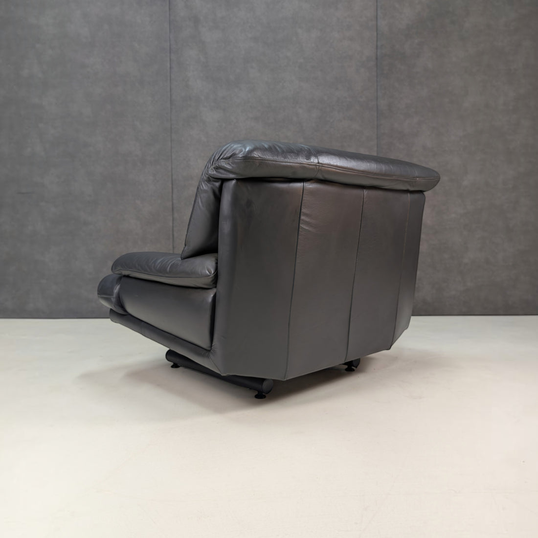 Two Late Twentieth Century Italian Leather Lounge Chairs