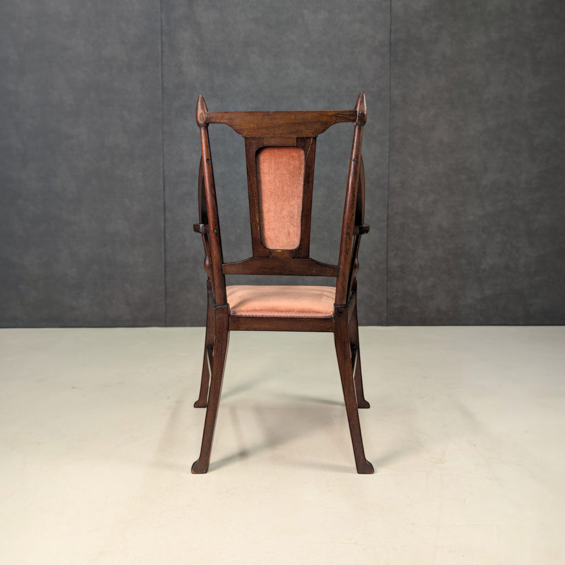 Arts and Crafts Timber Armchair with Art Nouveau Inlay