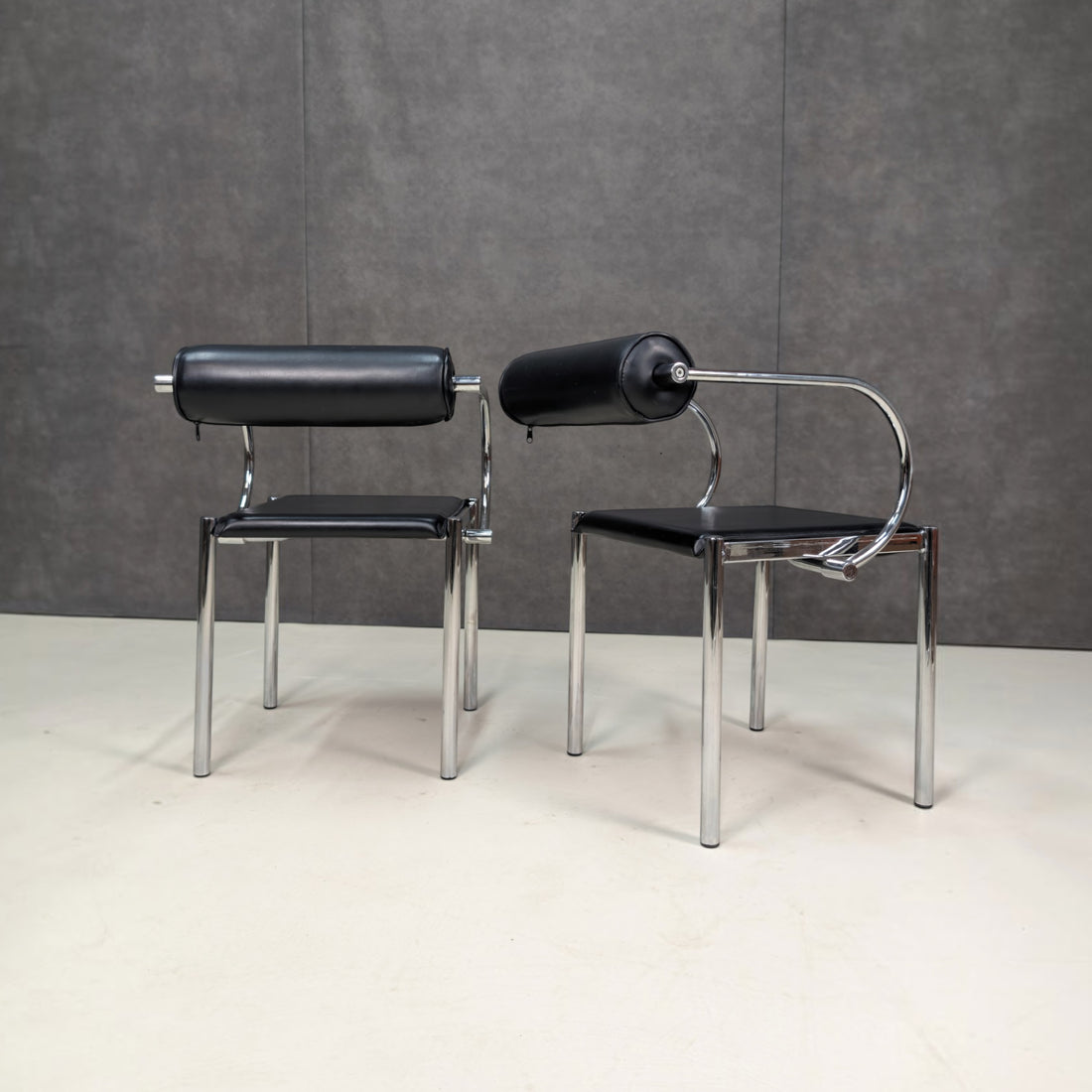 Four 1980s Arcadia Armchairs Attributed to Paolo Piva
