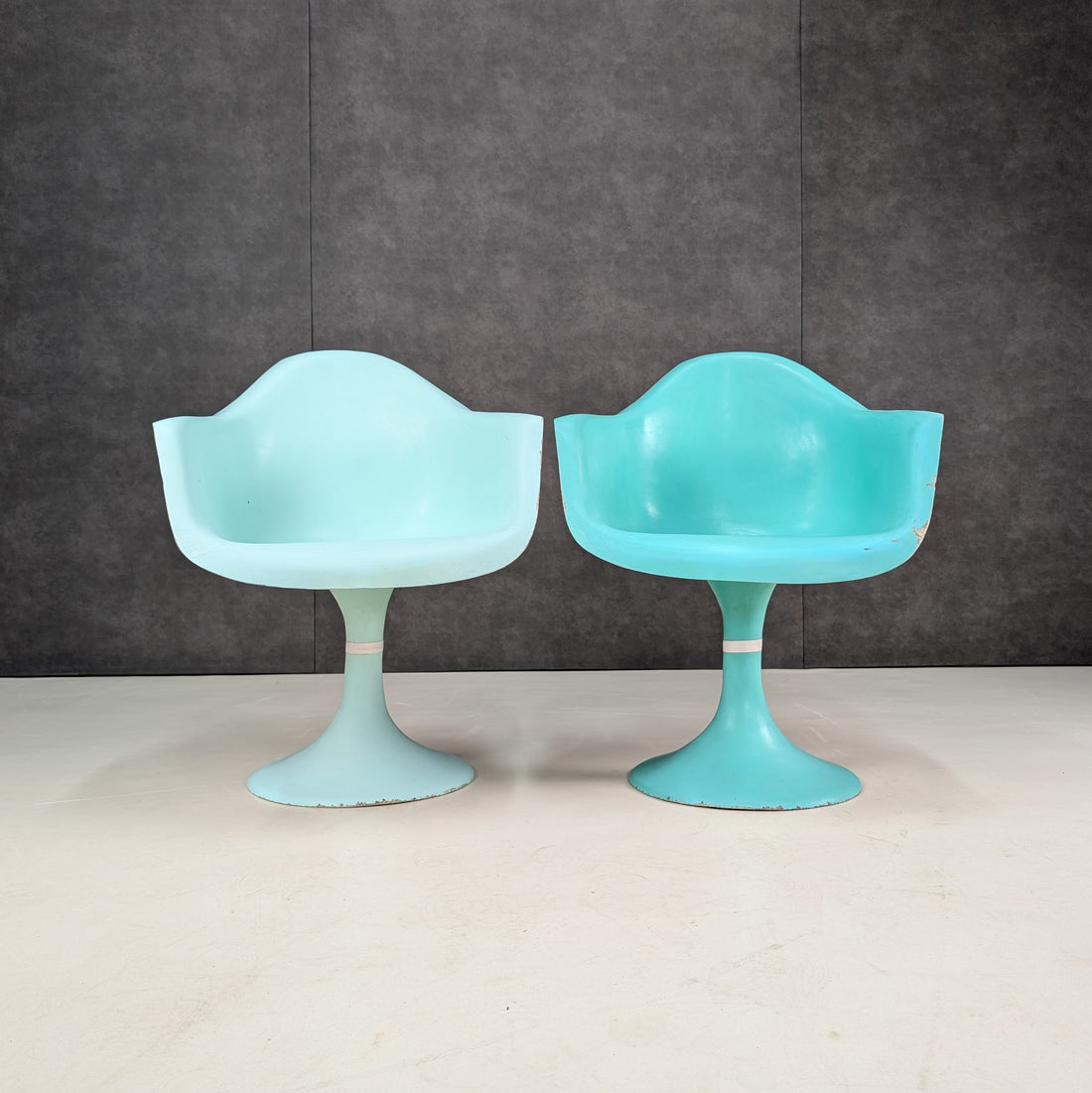 Two 1960s Space Age Fibreglass Pool Chairs