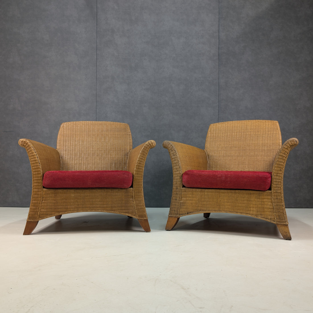 Vintage 1980s Rattan Three Piece Lounge Suite