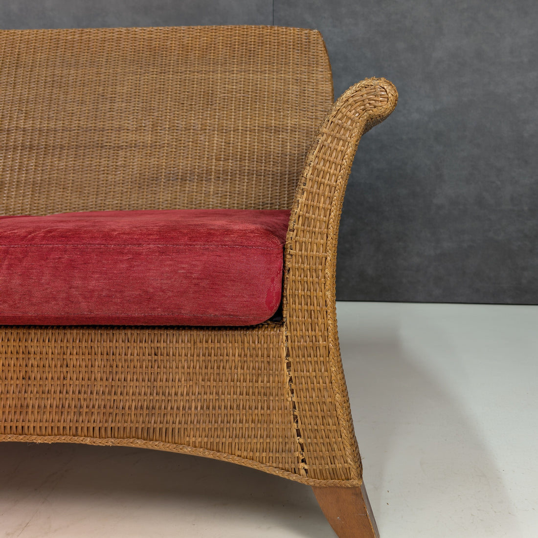 Vintage 1980s Rattan Three Piece Lounge Suite