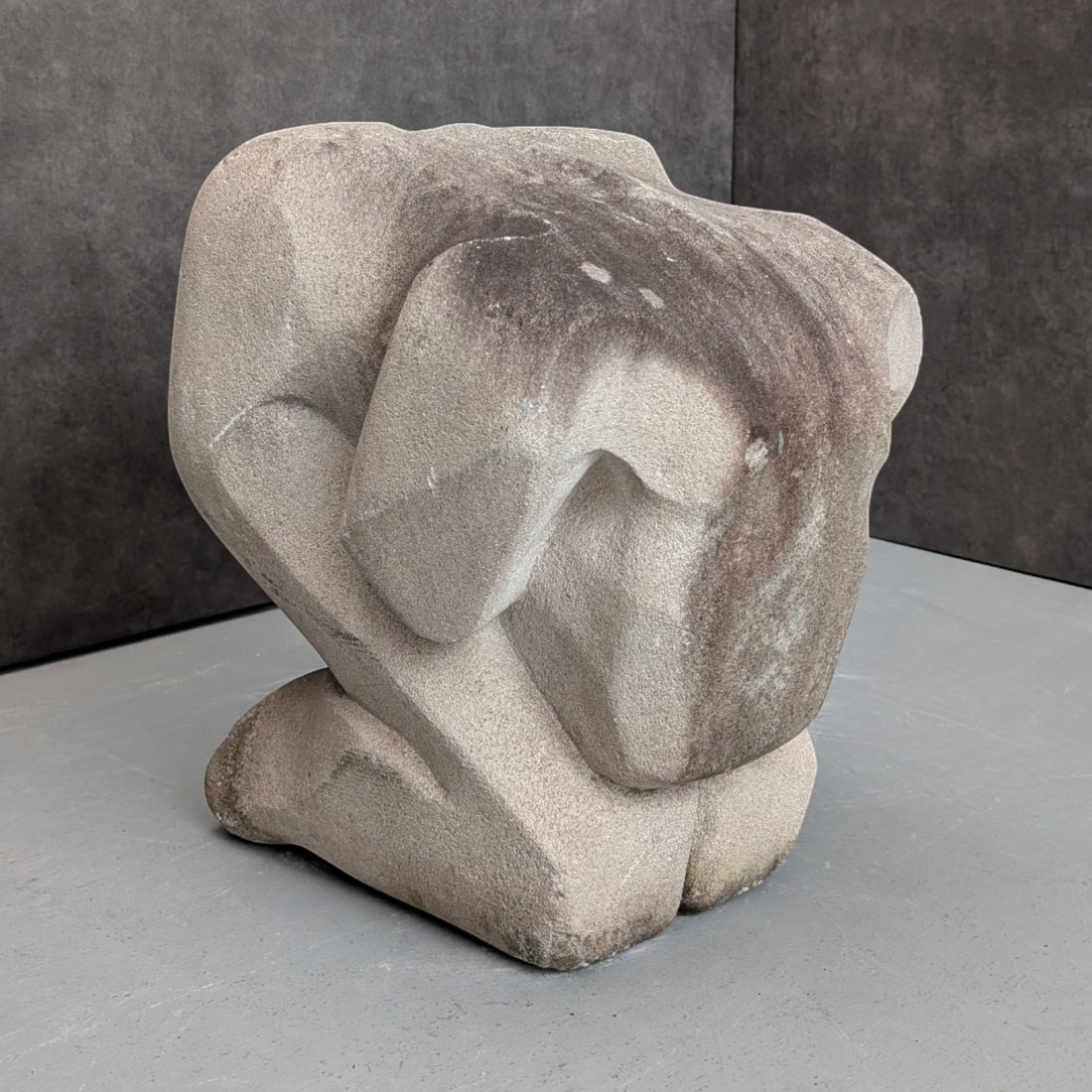 Monumental Modernist Figurative Sculpture | Hand Carved Stone