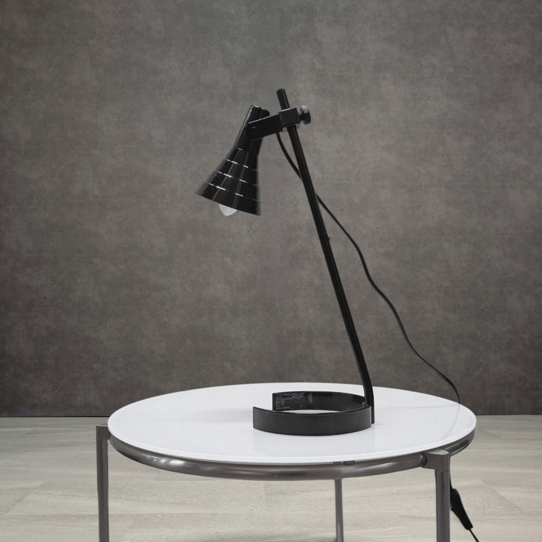 IKEA LAGRA adjustable black desk lamp side view