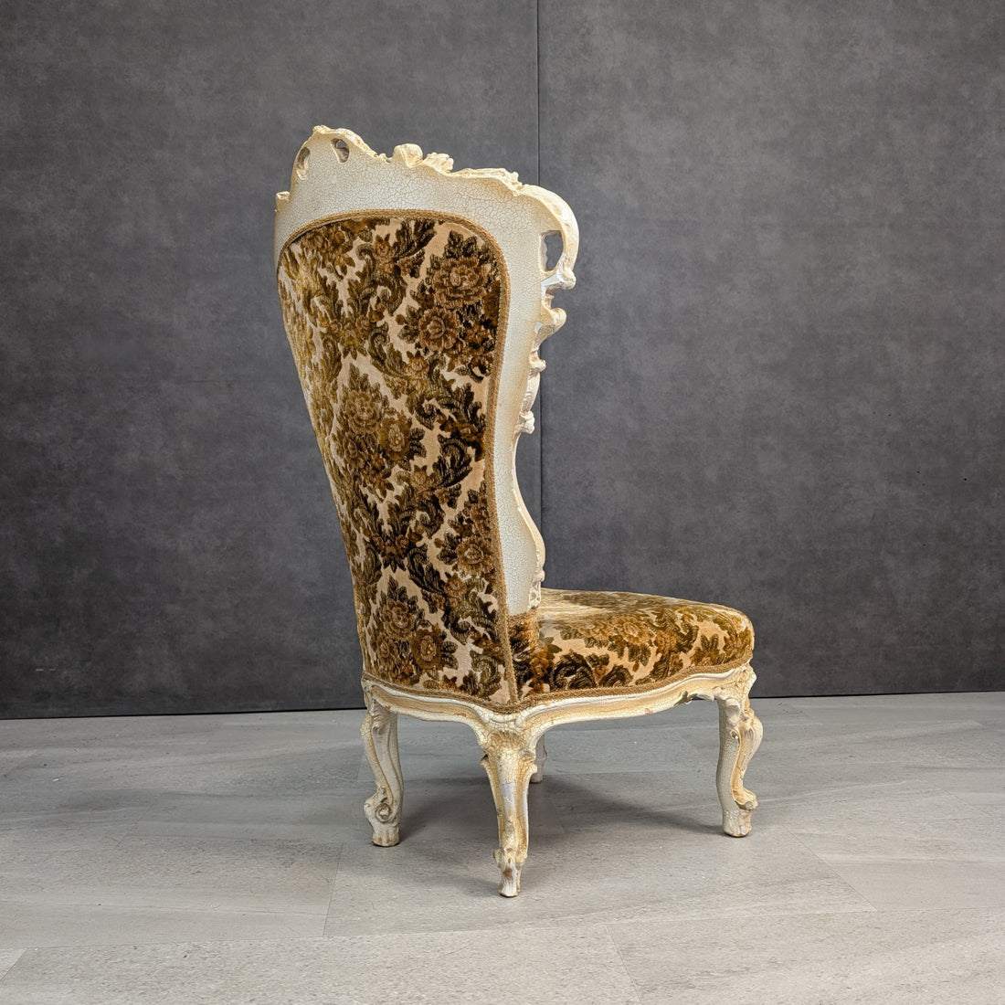 Rococo Revival chair rear three quarter view