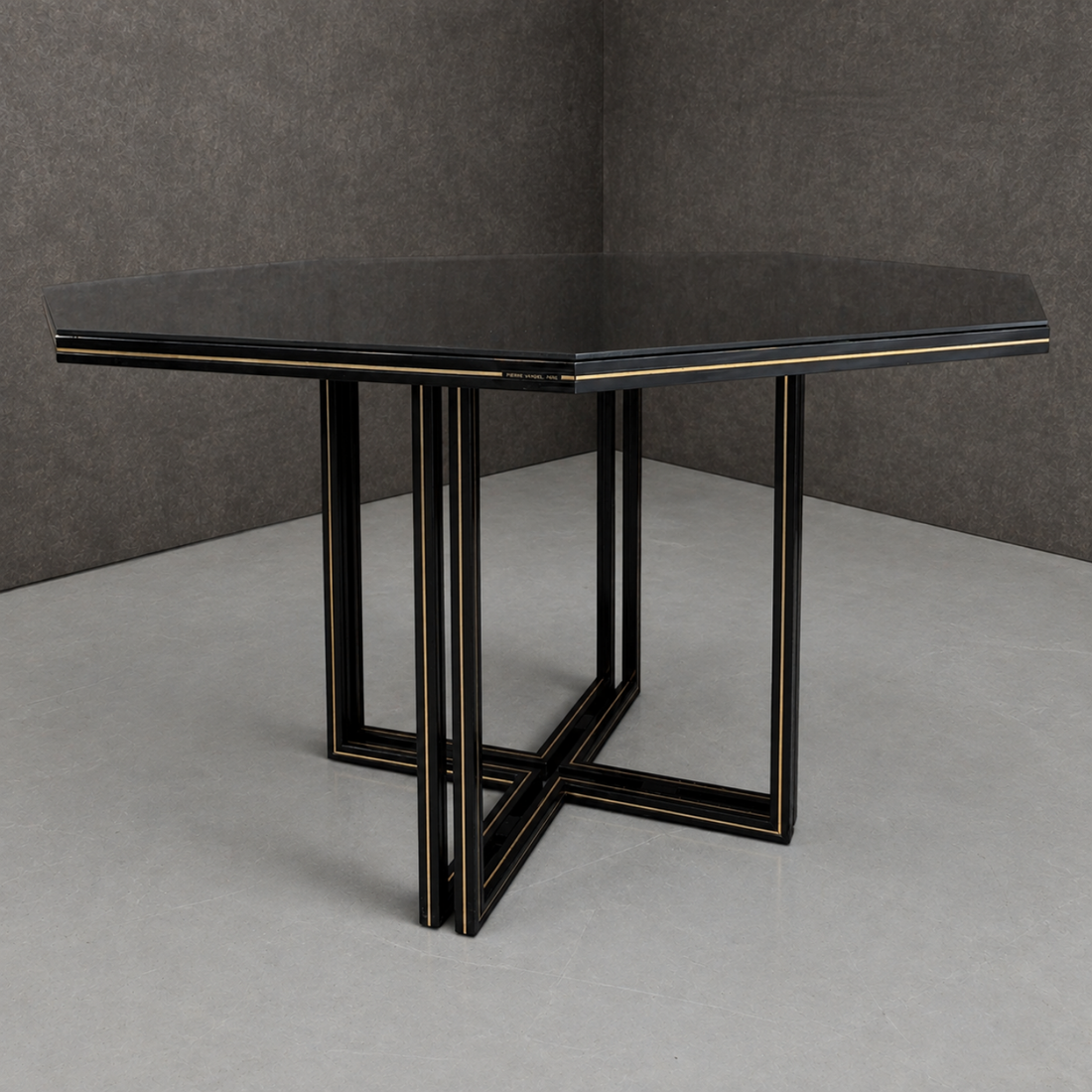 Pierre Vandel Paris Octagonal Dining Table circa 1970s 1980s