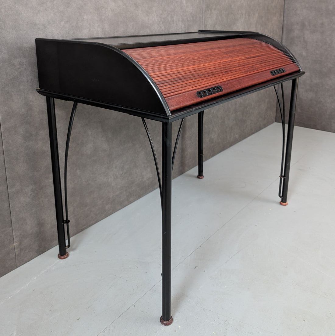 1980s Ligne Roset Roll Top Writing Desk by Claude Pelhaître and Patrick Pagnon