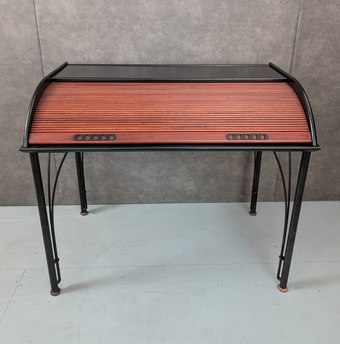 1980s Ligne Roset Roll Top Writing Desk by Claude Pelhaître and Patrick Pagnon