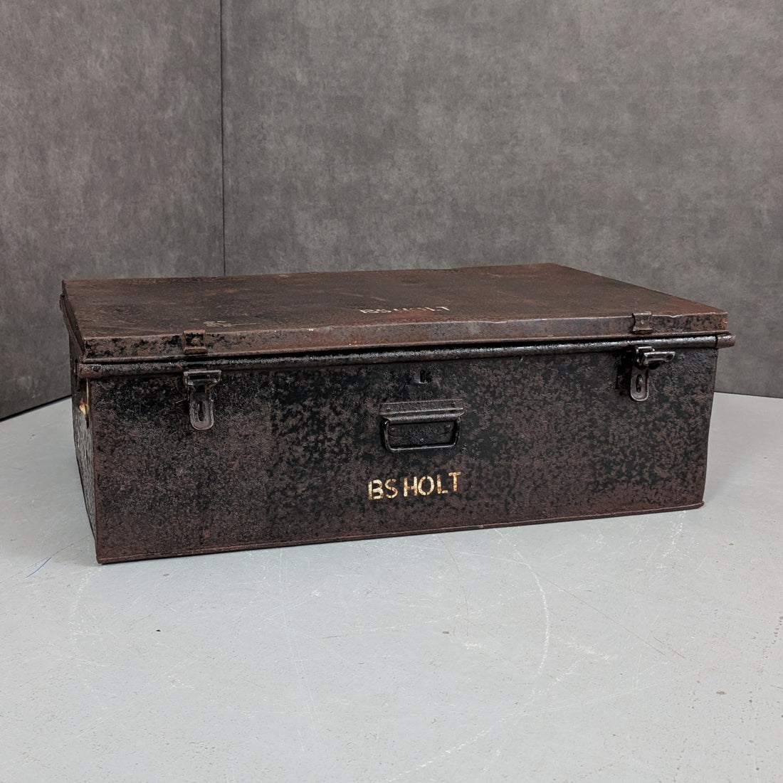 Industrial Steel Military Storage Trunk by B.S. Holt
