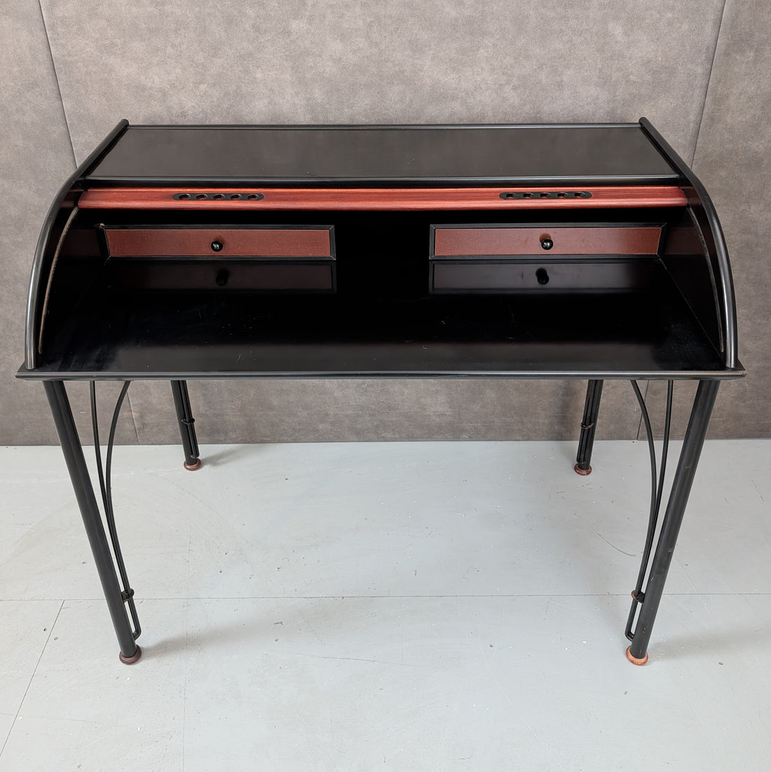 1980s Ligne Roset Roll Top Writing Desk by Claude Pelhaître and Patrick Pagnon