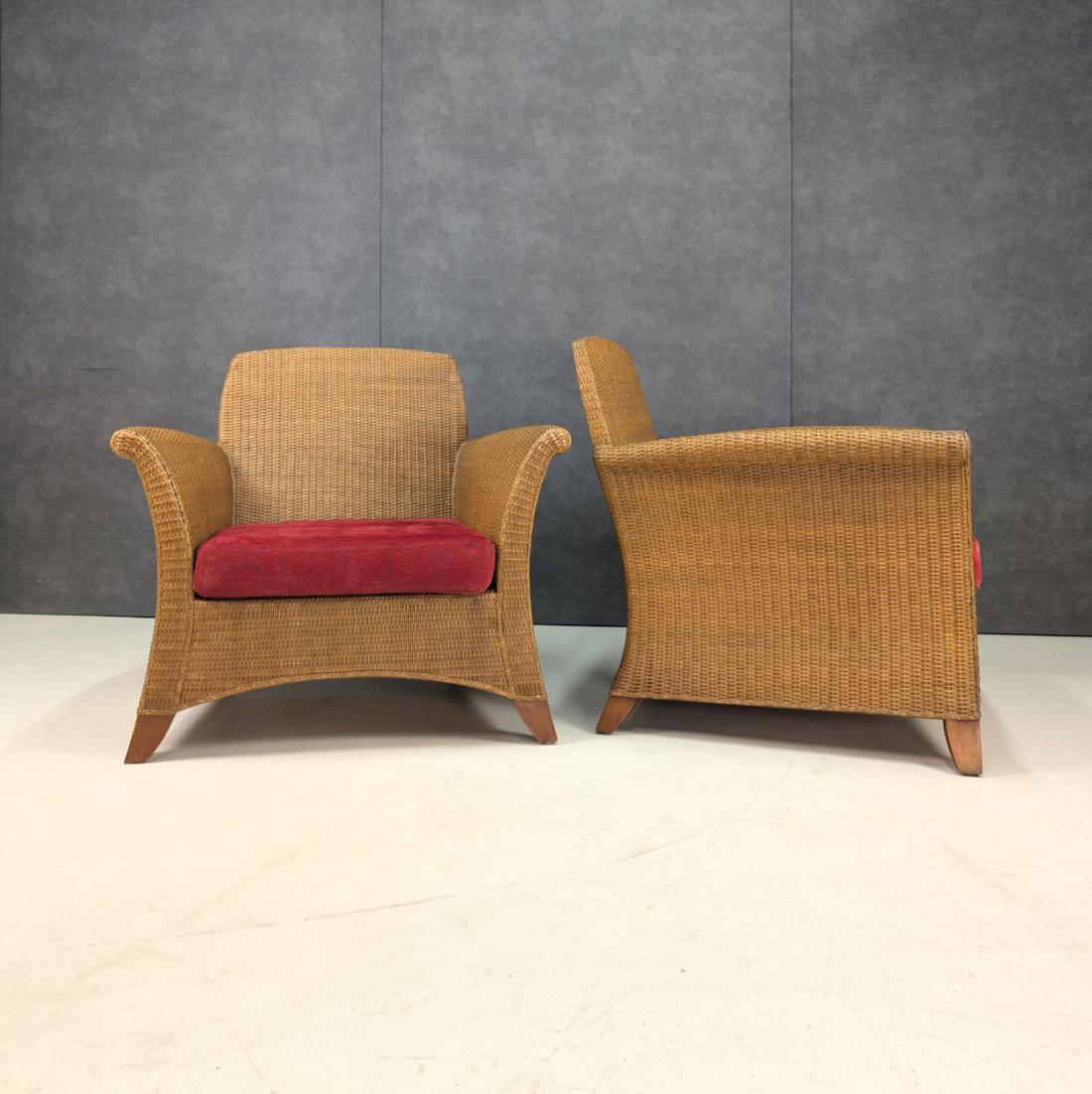 Vintage 1980s Rattan Three Piece Lounge Suite