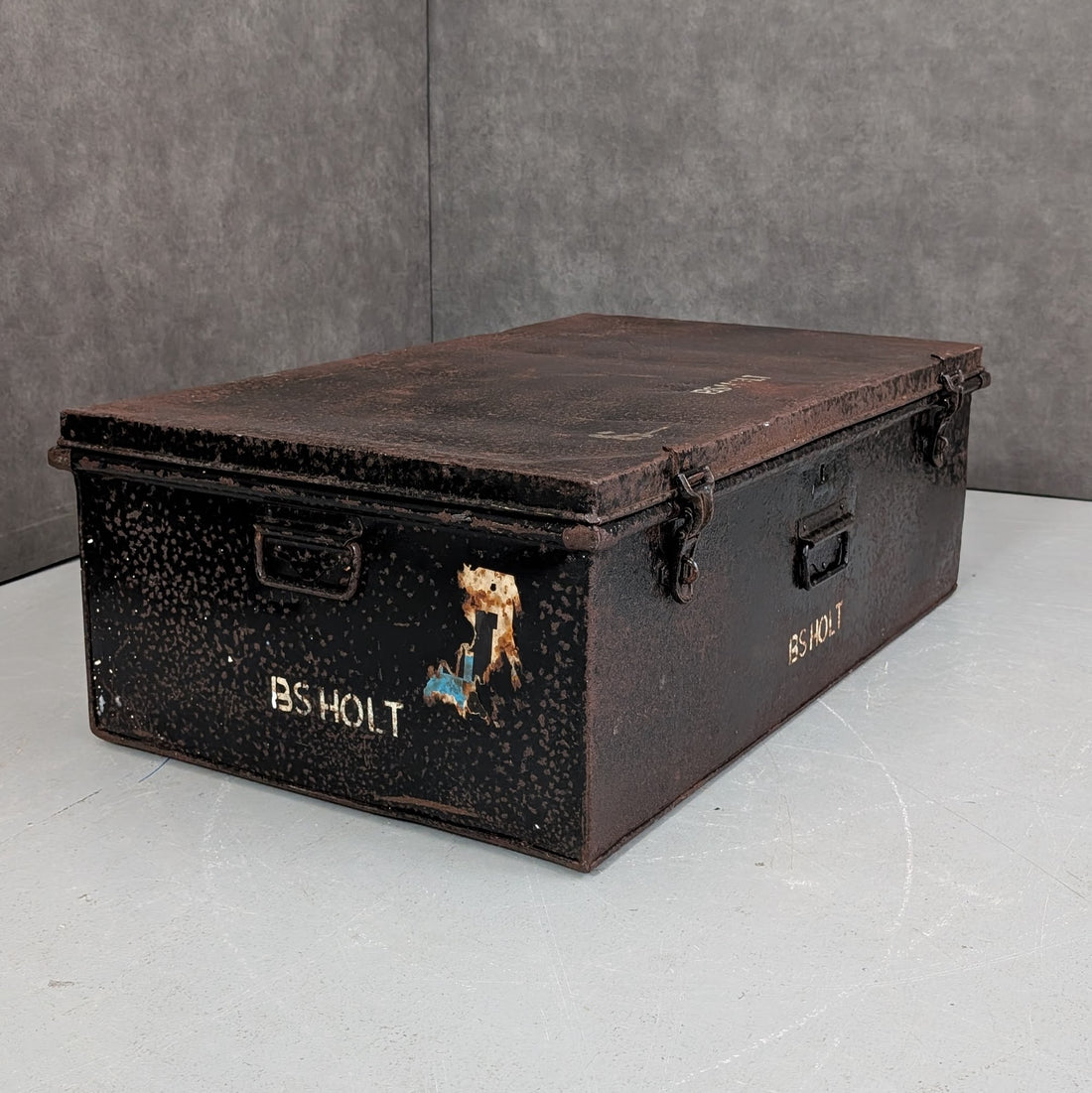 Industrial Steel Military Storage Trunk by B.S. Holt