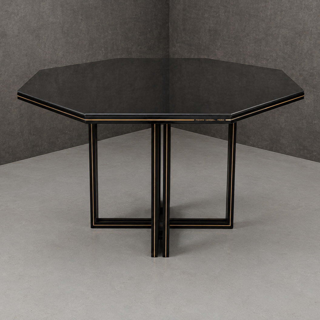 Pierre Vandel Paris Octagonal Dining Table circa 1970s 1980s