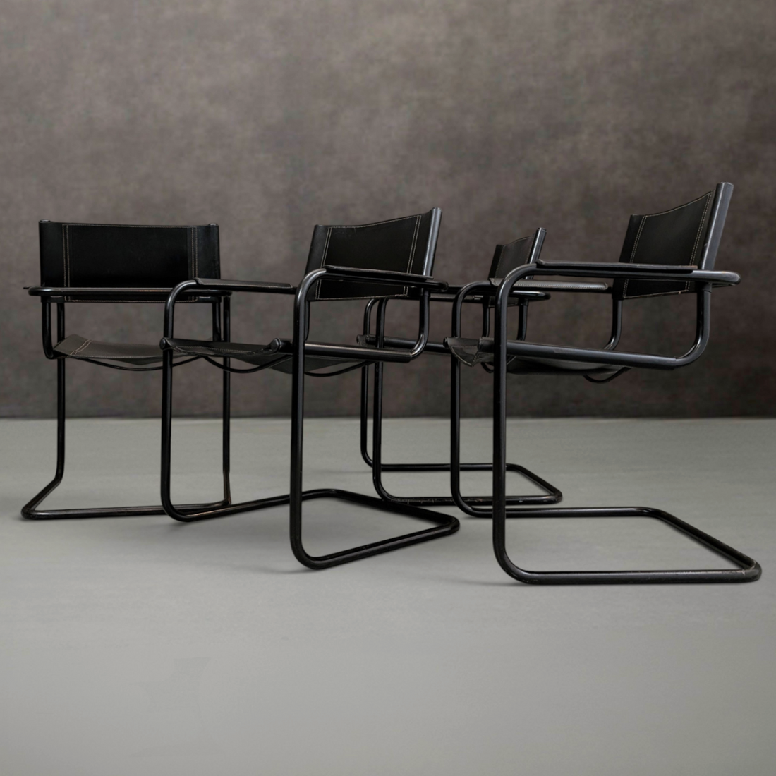4 Italian Armchairs Attributed to Matteo Grassi Circa 1980